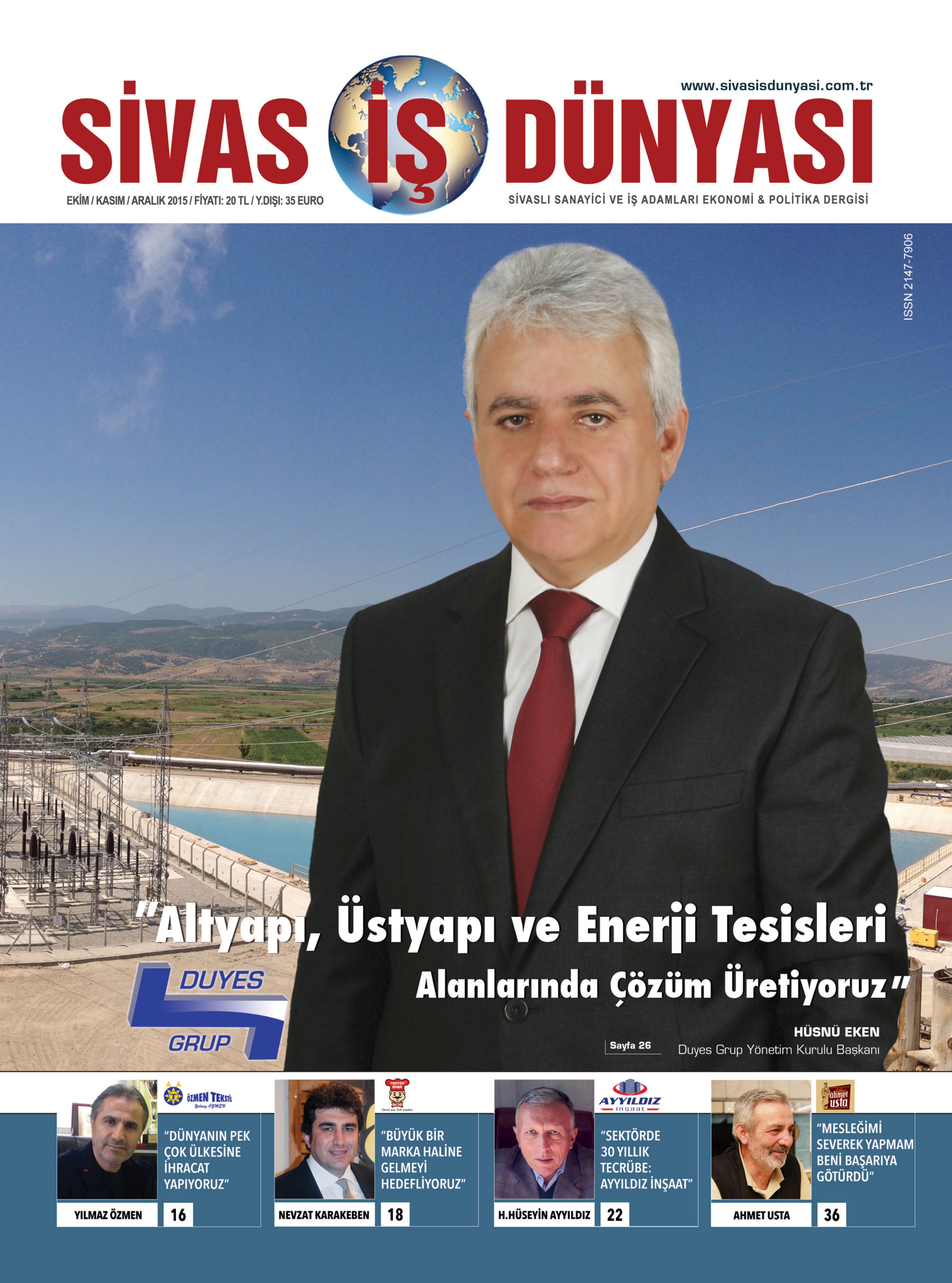 Sivas İş Dünyası - 11. Sayı - Ekim-Aralık 2015